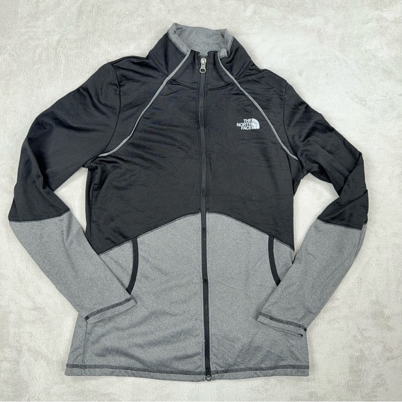 The North Face Women’s Size M Black & Gray Full-Zip Jacket / Mid-Layer - Picture 1 of 10